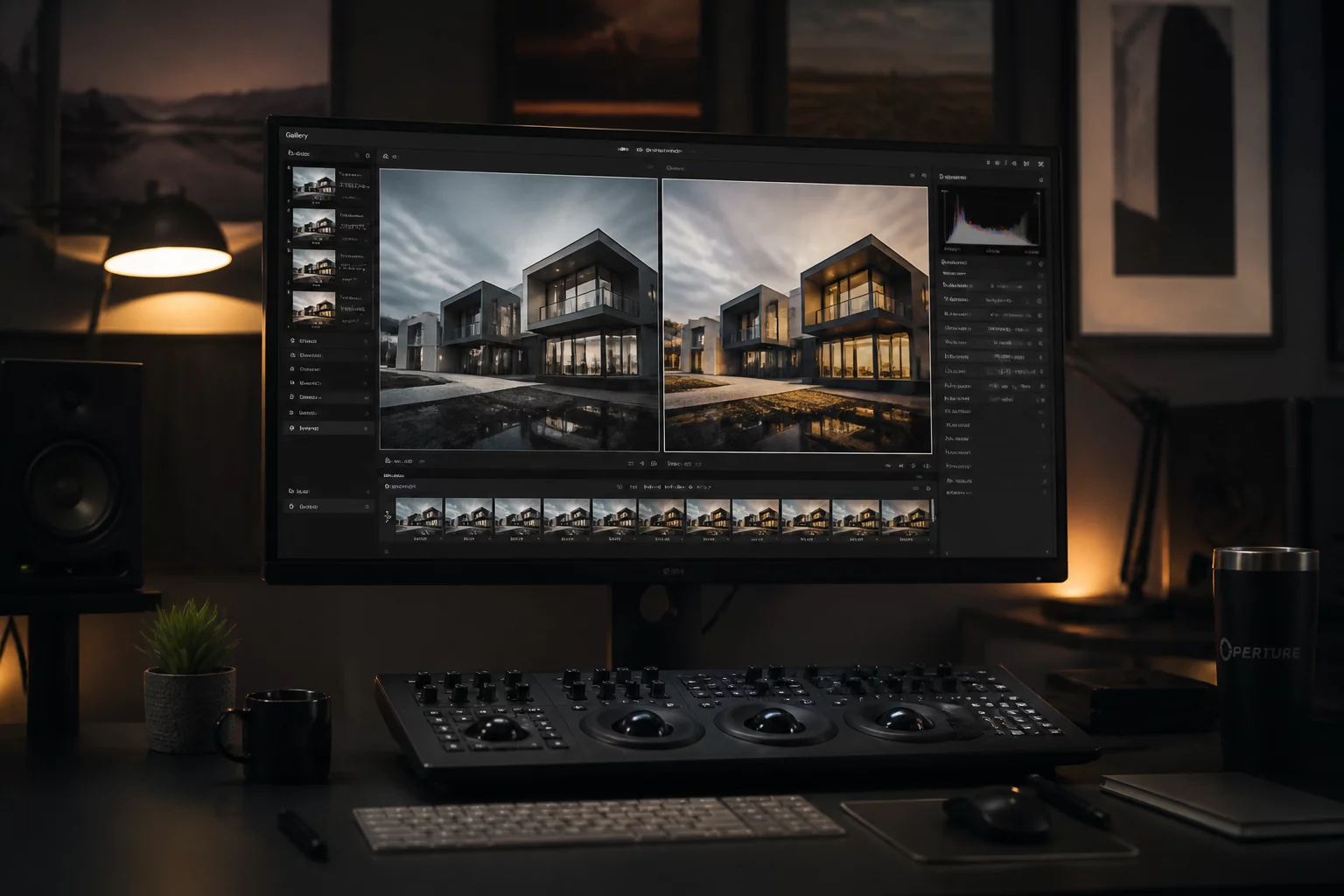 Capture One photographic variant comparison interface displaying intent review