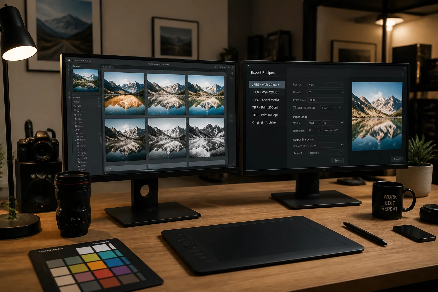Commercial studio batch variant editing session in Capture One